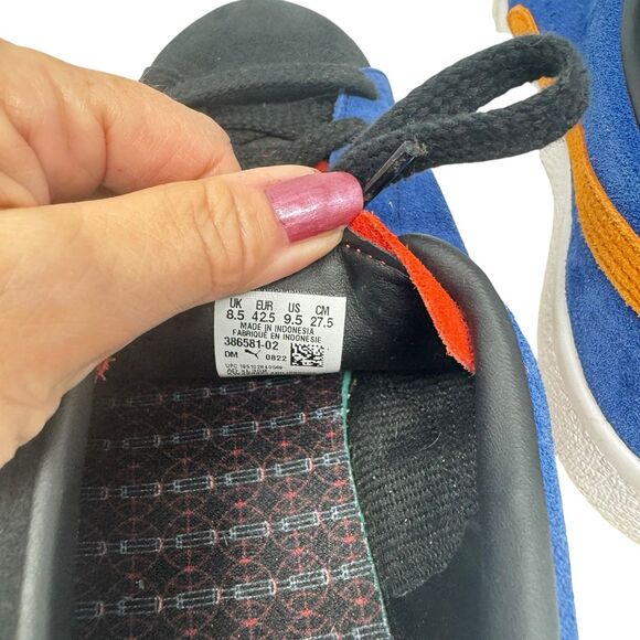 PUMA Suede VTG Teams Low Black Burnt Red Men’s Sz 9.5 - Picture 6 of 7